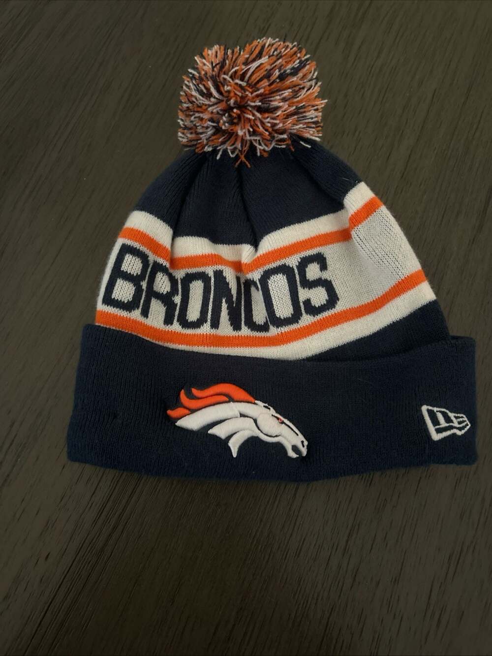 New Era Denver Broncos Biggest Fan Redux Cuffed Pom Knit Beanie